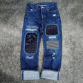 Japanese Style Sashiko Splicing Design Jeans
