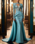 Women's Long Sleeve Hollow Embroidery Dress