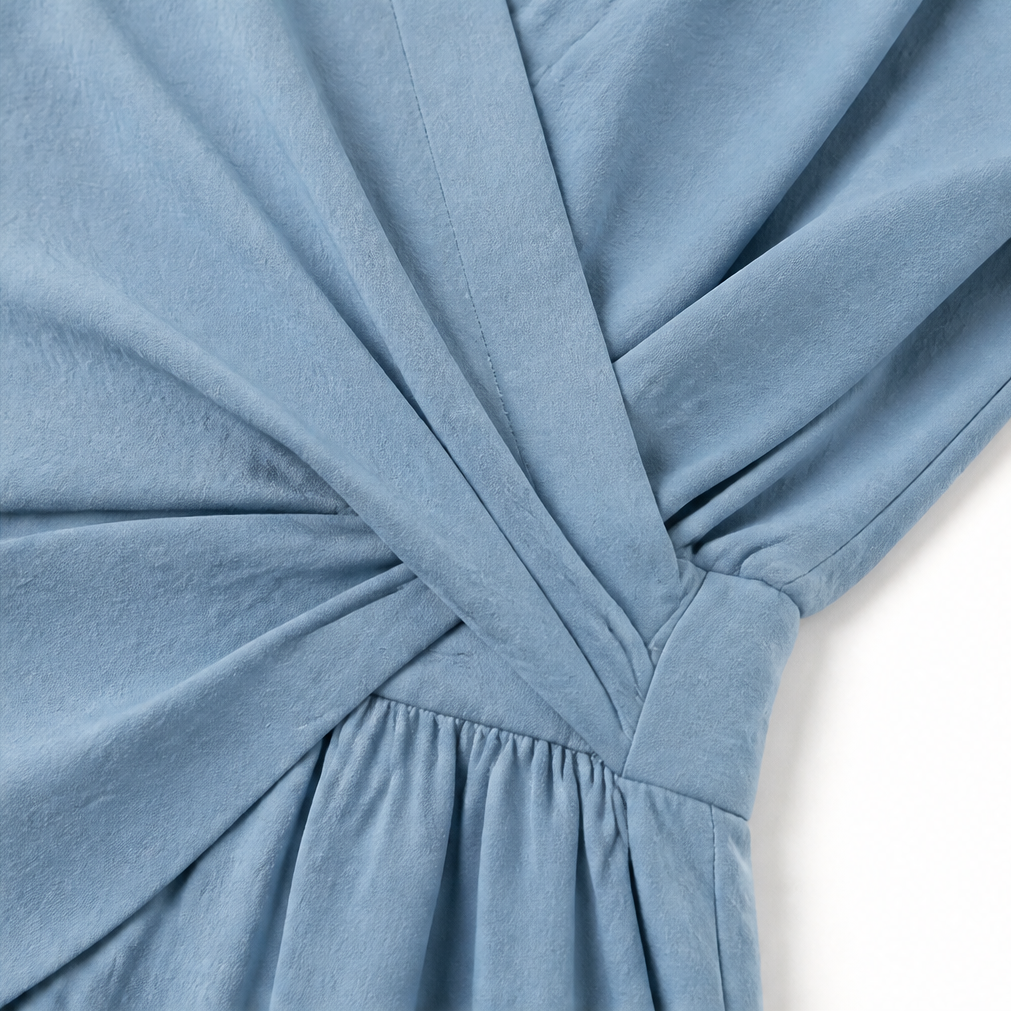 Solene – Twist Front Wrap Jumpsuit with Cropped Capri Leg