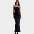 Midnight Muse Strapless Maxi Dress