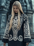 Viking Tribe Totem Women's Crew Neck Long Sweater