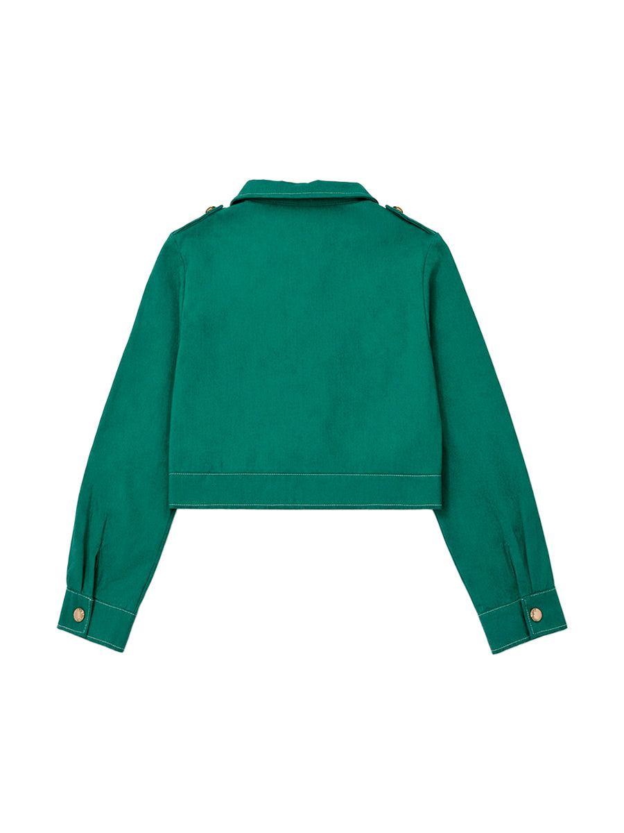 Long Sleeves Split-Joint Lapel Jackets&Coats Outerwear
