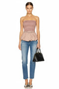 TUBE BUBBLE TOP W/ TWISTED ROPE BELT