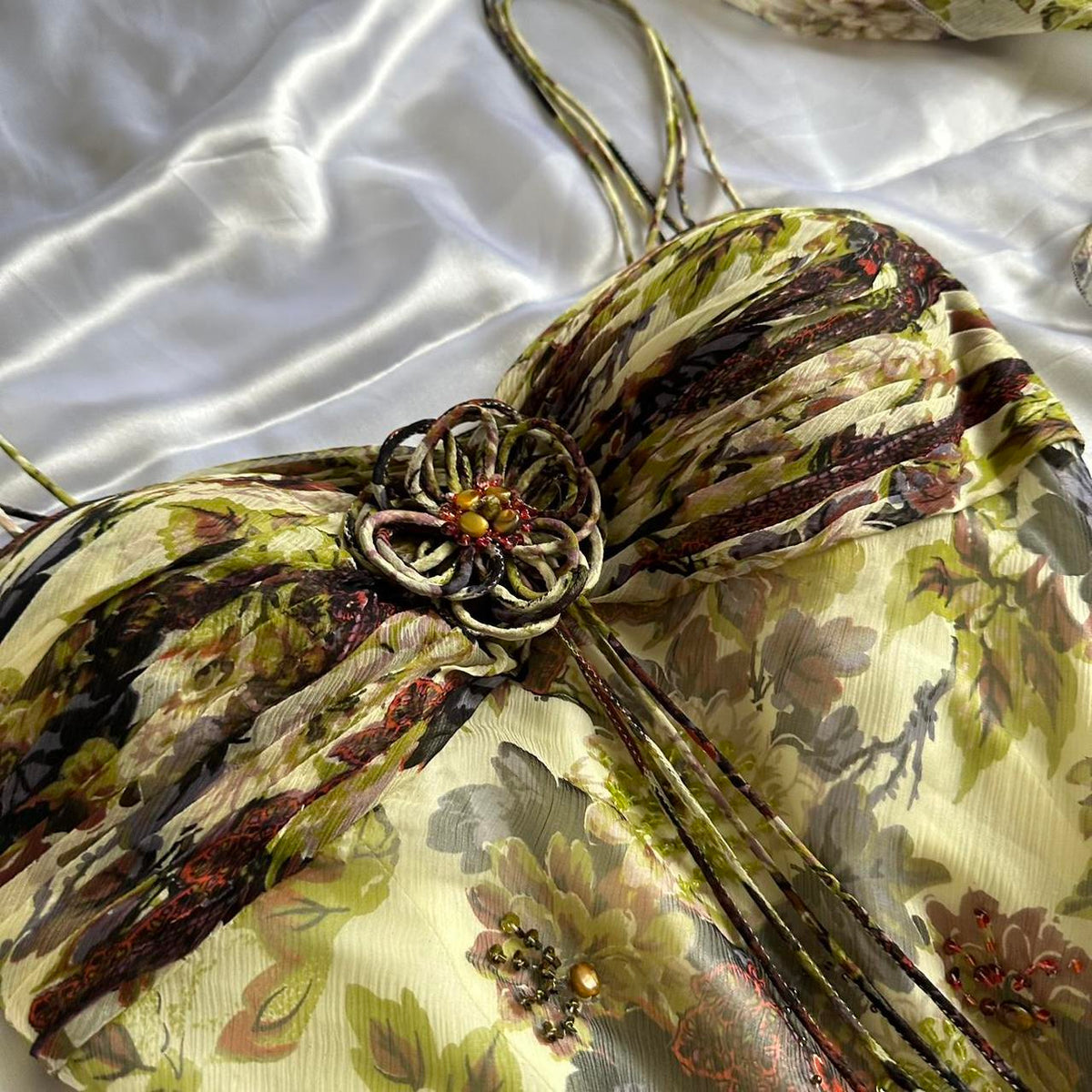 Women's Green and Brown Dress