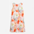 Floressa – Women's Watercolor Floral Pleated Midi Dress