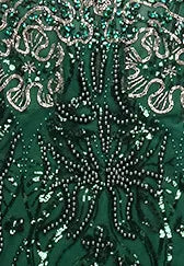 Strapless Embellished Choker Maxi Dress Green