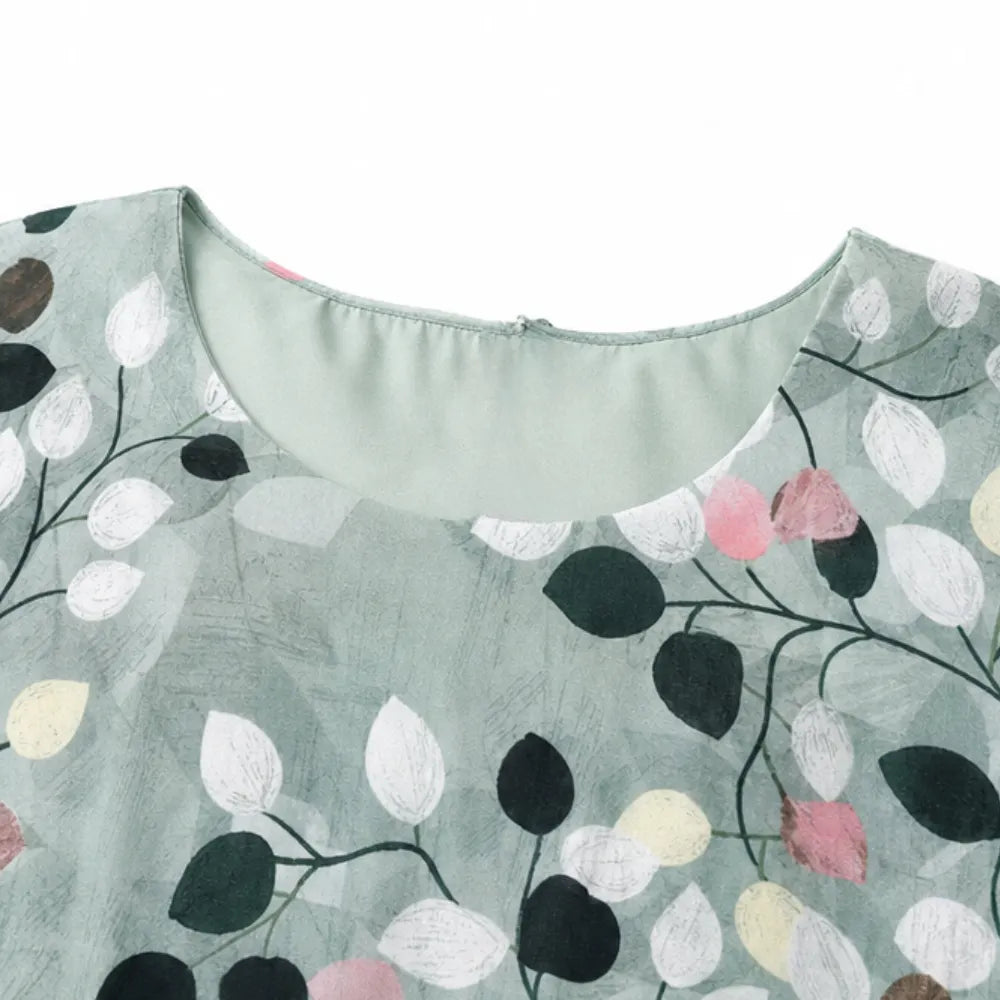 Marisella – Floral Midi Dress with Sheer Cardigan 2-Piece Set