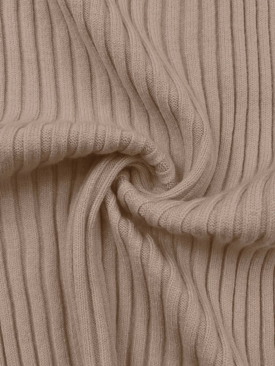 Loose Asymmetric Solid Color Split-Joint High Neck Sweater Tops