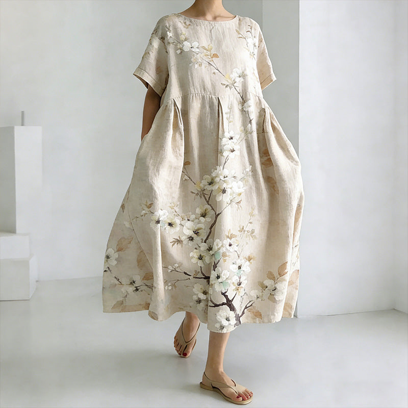 Women's Japanese-style Floral Print Casual Dress
