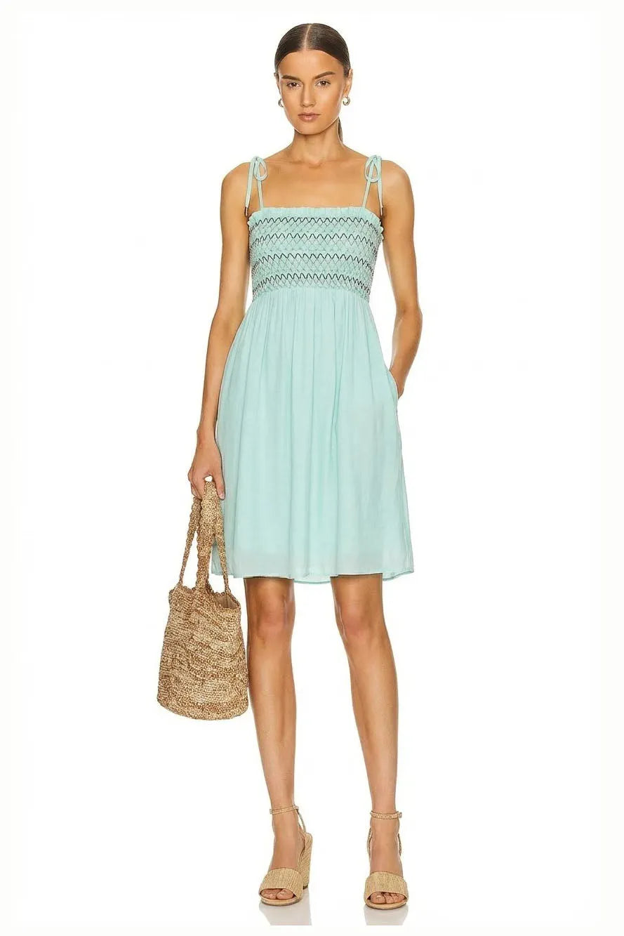 Multi-Color Smocking MinI Dress