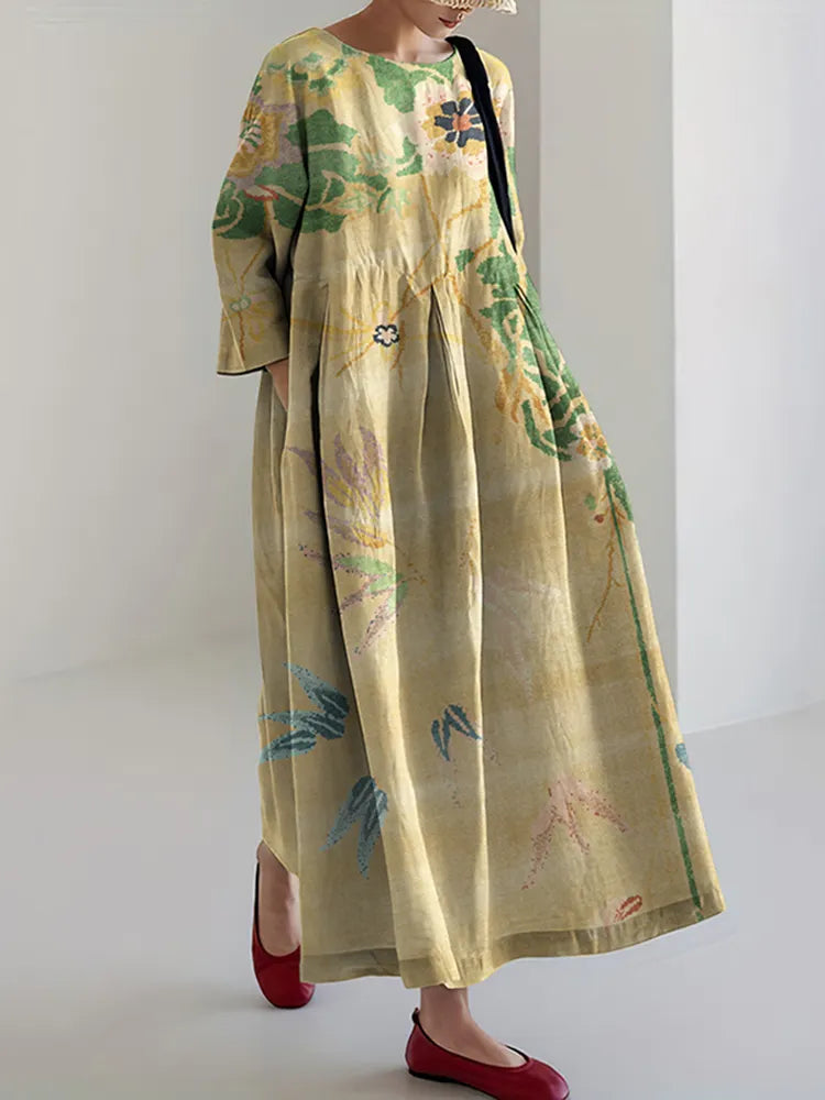 Floral Art Pattern Women's Dress