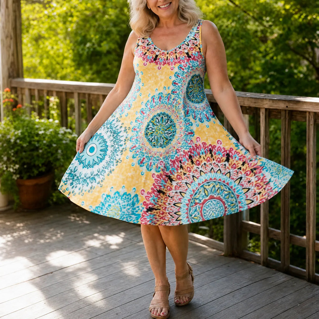 Solenya – Women's Flowy A-Line Sundress