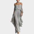 Flowing Draped Maxi Two-Piece Set