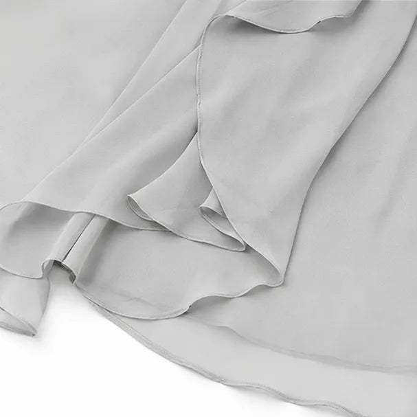Solavia – Cold Shoulder Chiffon-like Maxi Dress for Weddings & Formal Events