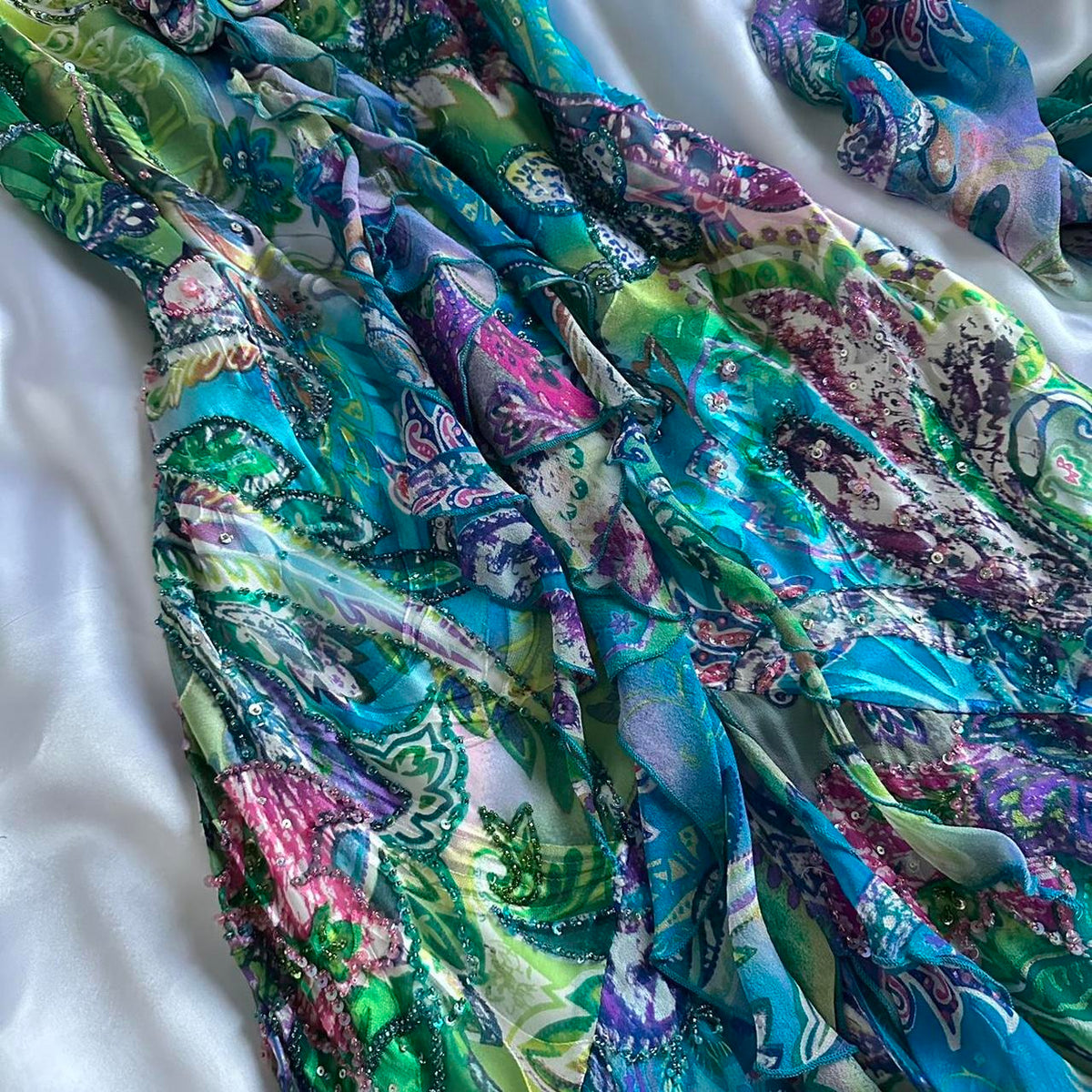 Women's Green and Brown Dress