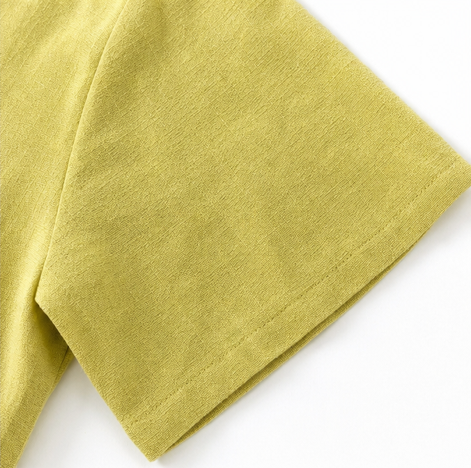 Marelle – Tiered V-Neck Linen-Look Mini Dress with Collar