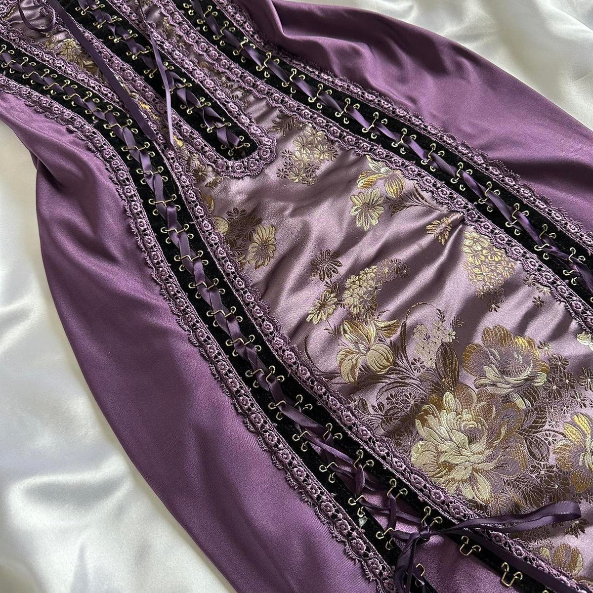 & Other Stories Women's Gold and Purple Dress