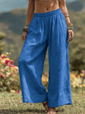 Women's Cotton-Linen Wide-Leg Pants