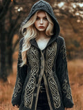 Viking Celtic Knot Knit Women's Hooded Cardigan