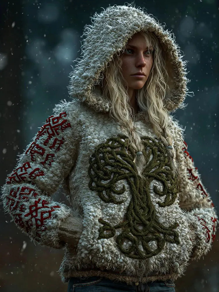 Women's Viking Tree Of Life Fleece Hoodie