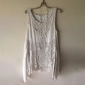 Vintage Lace Art Women's Linen Tank Top