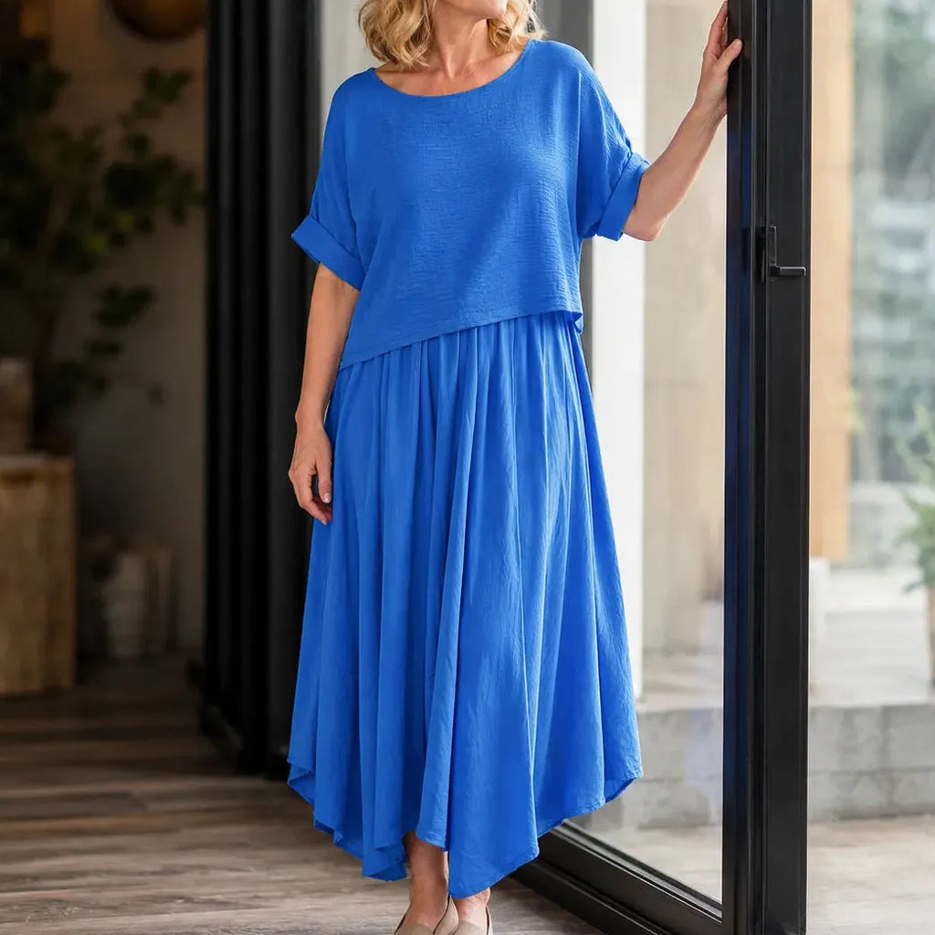 Solene – Effortless Two Piece Linen-Look Skirt Set for Women