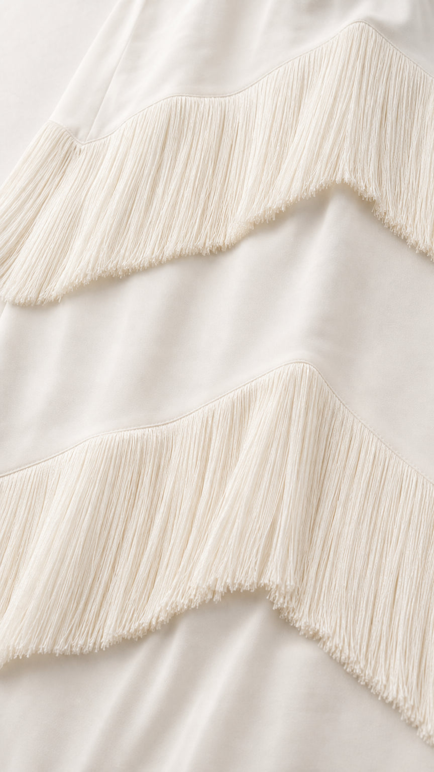 Strapless Sweetheart Tiered Fringe Maxi Dress