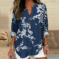 Cherry Blossom Japanese Art Linen Blend Tunic