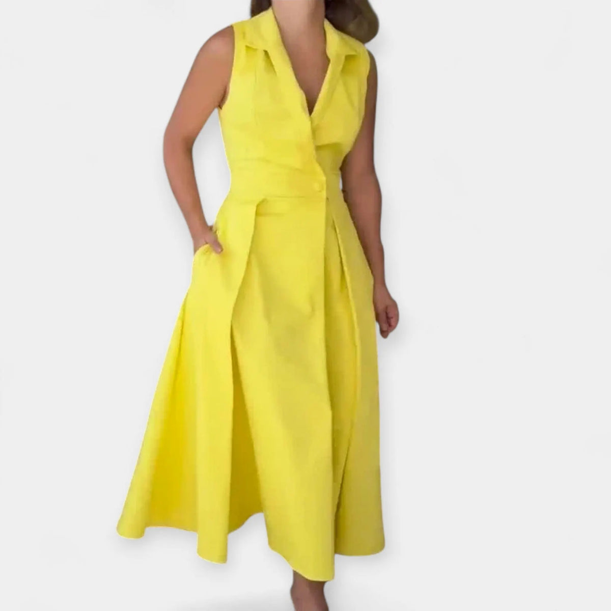 Midi Dress with Collar