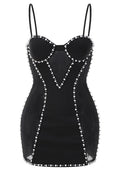 Pearl Corset Dress Black