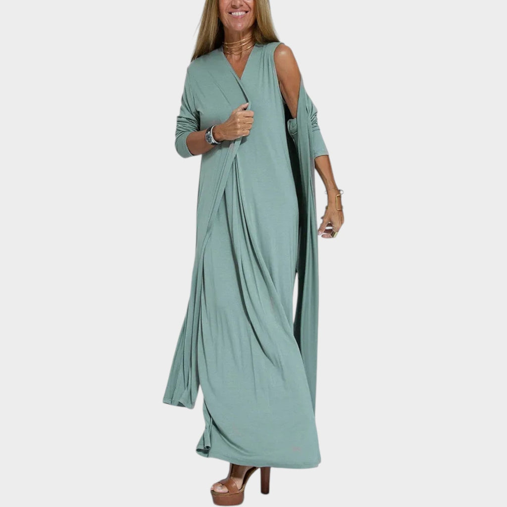 Relaxed V-Neck Maxi Dress