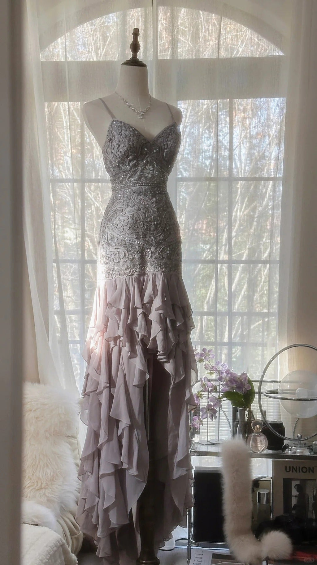 Vintage Evening Dresses, Sleeveless Long Party Gowns  25519