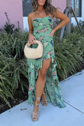 Delicate Timing Floral Maxi Dress Sage Multi