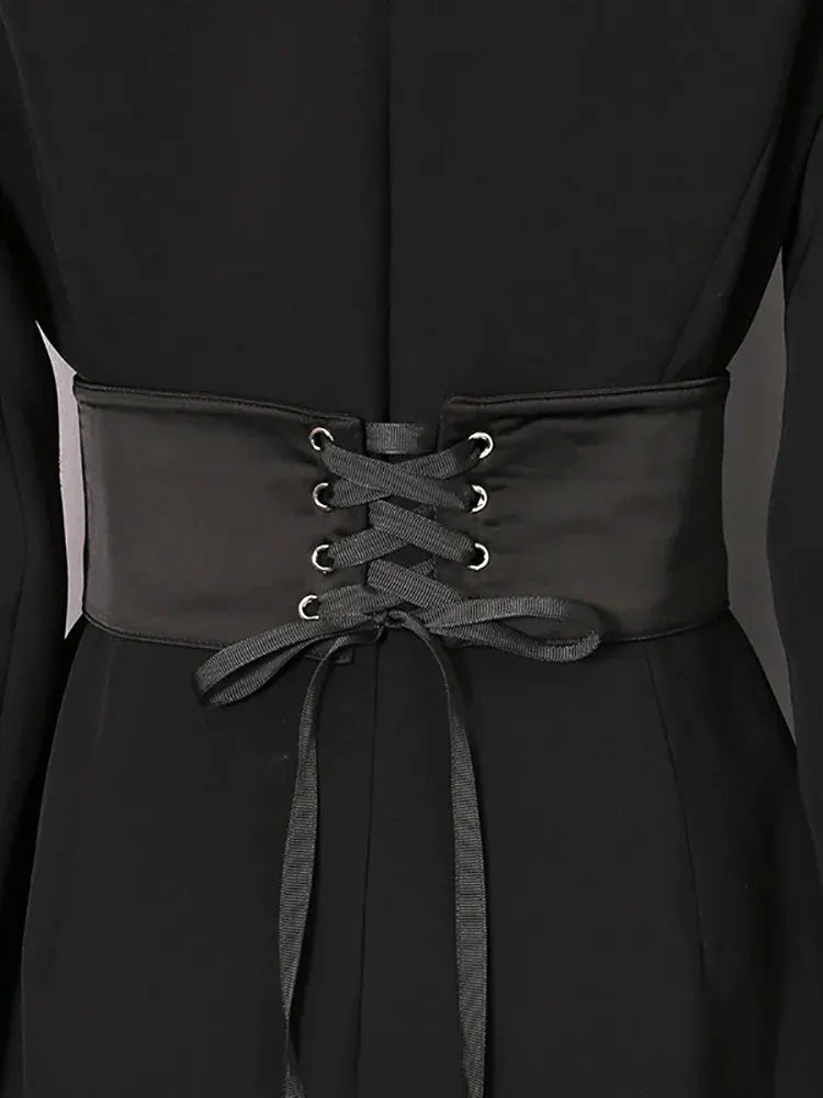Long Sleeve Embellished Neck Maxi Dress Black