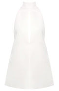 Halter Cut Out Detail A Line Dress White