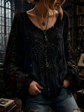 Women's Dark Romantic Spider Graphic Summer Top