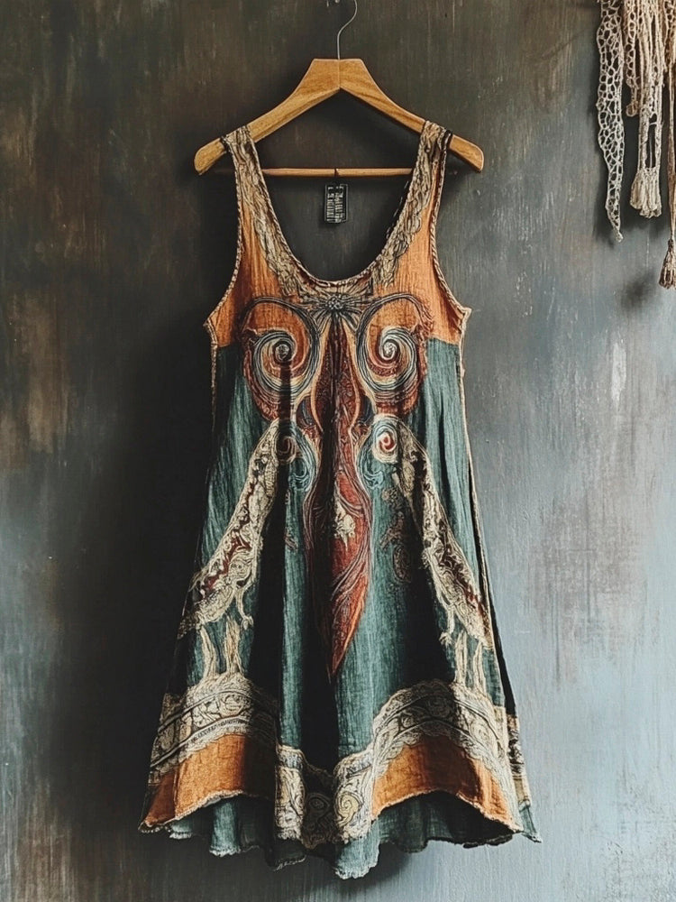 Viking Vintage Totem Women's Linen Tank Dress