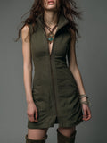 Bohemian Style Cotton And Linen Mini Dress With Lace Trim