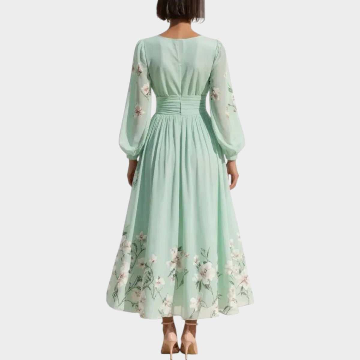 Elegant Flow Floral Midi Dress