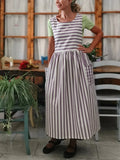 Purple Striped Apron