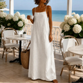 Marelle – Linen-Look Maxi Slip Dress