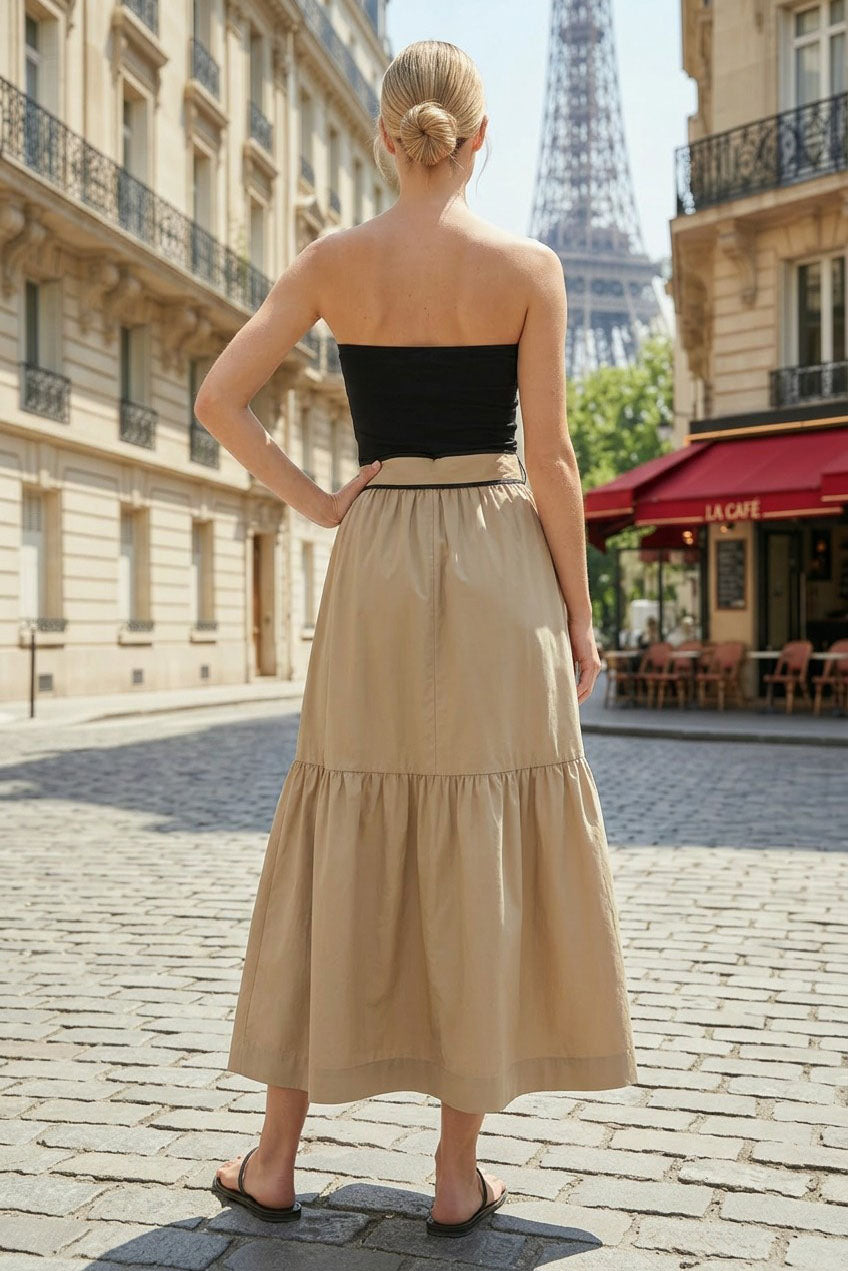 LILA BELLE TUBE MAXI DRESS WITH BELT