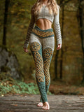 Celtic Knot Totem Art Women's Knit Leggings