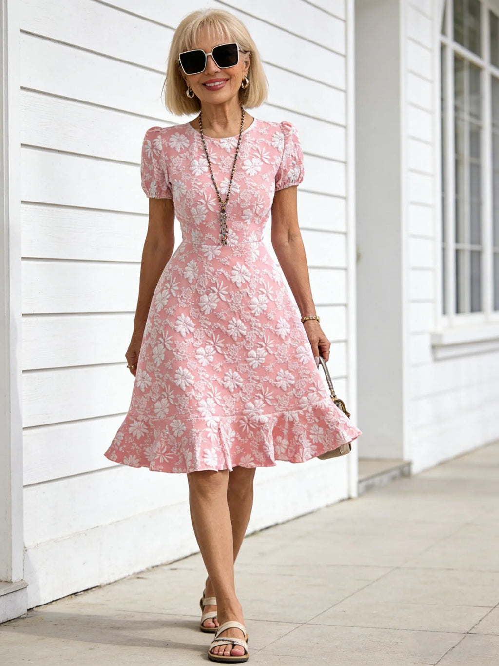 Textured Fabric Zipper Short Sleeve Slim Fit Hip Wrap Fashion Temperament Casual Versatile Dress
