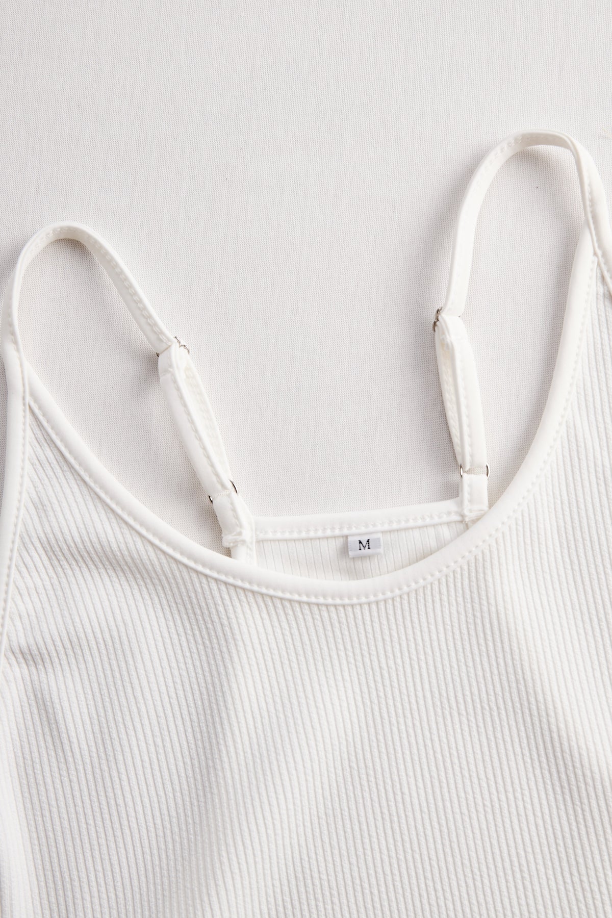 White Ribbed Skater Mini Dress