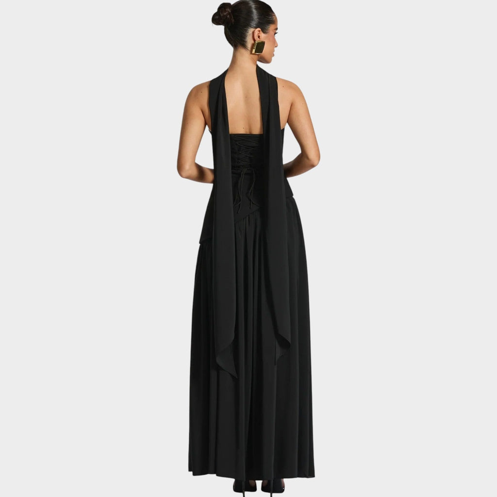 Statement Contrast Maxi Dress