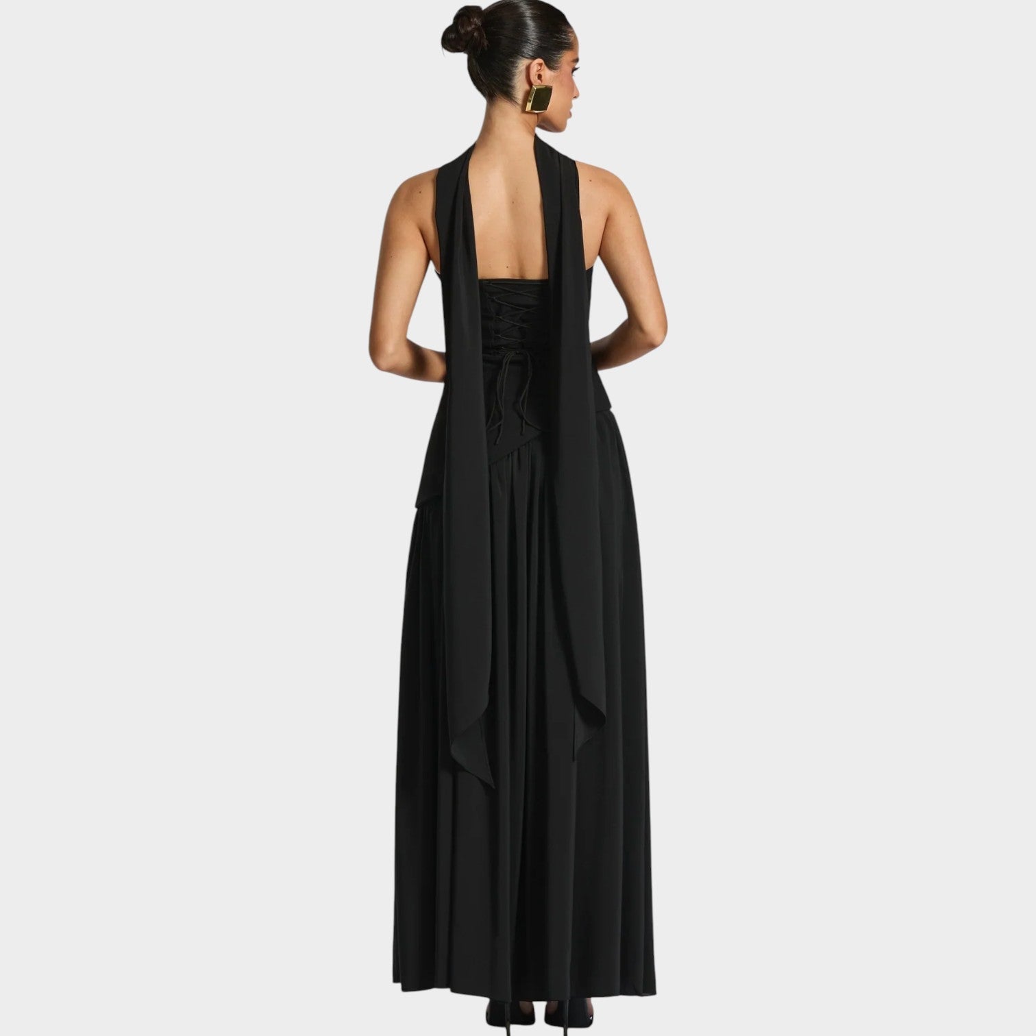 Statement Contrast Maxi Dress