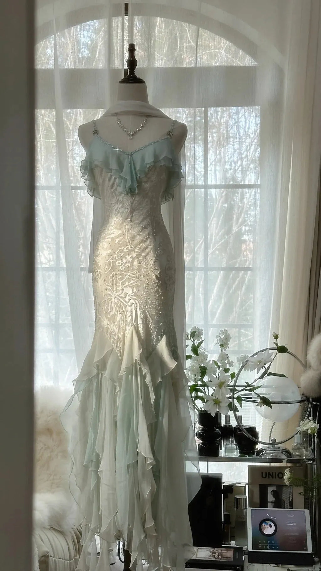 Vintage Evening Dresses, Sleeveless Long Party Gowns  25517