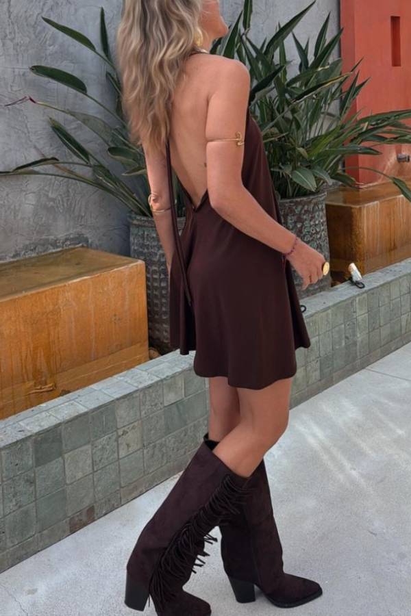 FELIX brown/gold, short dress