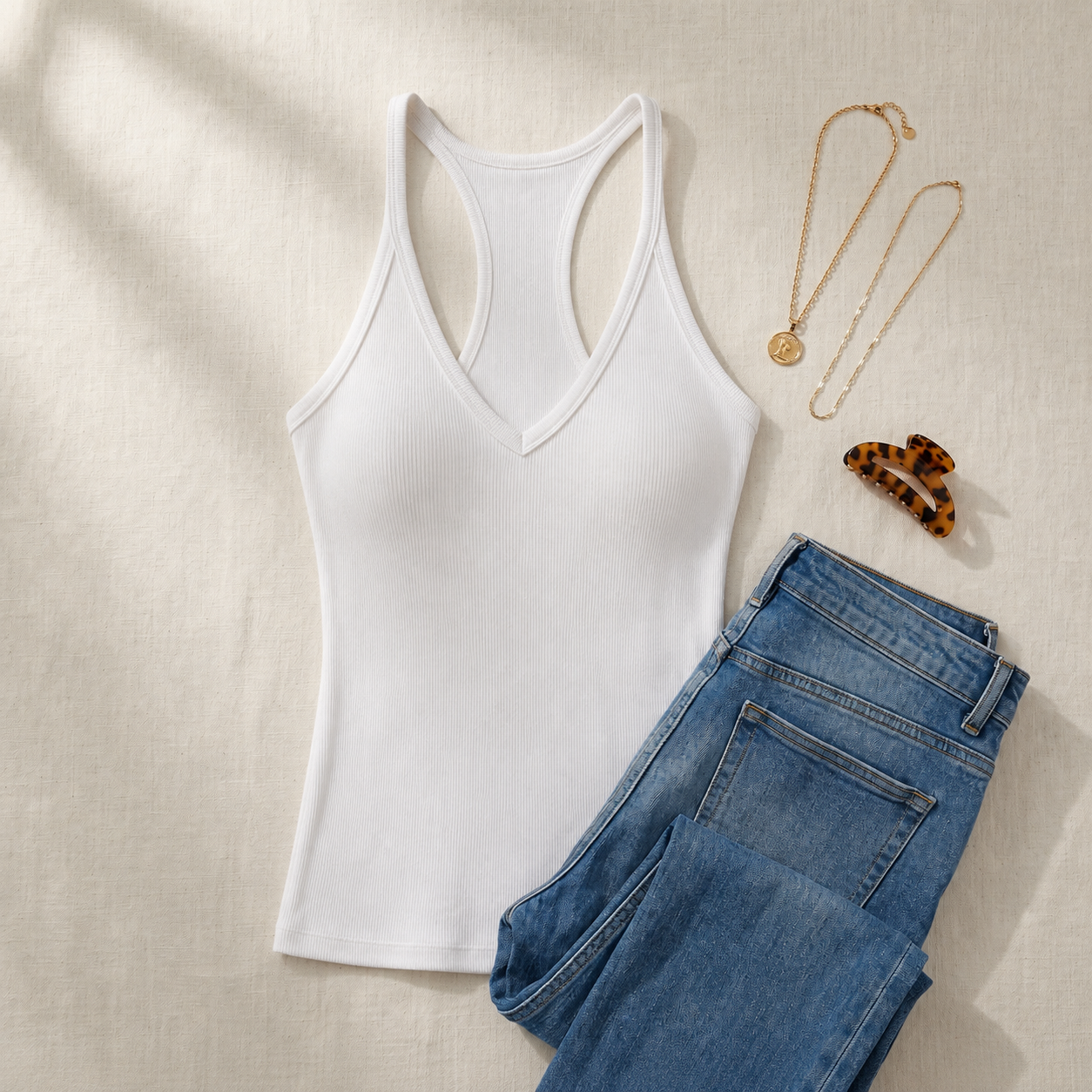 Lunella – Women's Ribbed V-Neck Tank